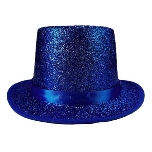 sodeber Glitzernder, großer Hut für Maskeraden, Party, Gentleman, Jazzy, mit Gürtel, Konzertkostüm für Erwachsene von sodeber