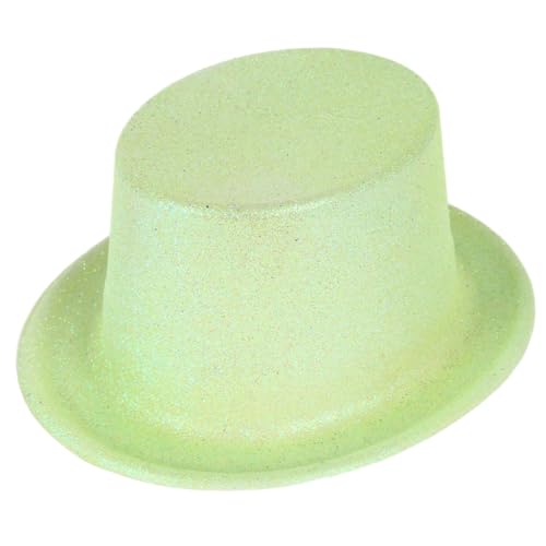 sodeber Glitzernder Puderhut mit flacher Oberseite, Fedora, für Erwachsene, Mode, Magier, Bühnenrequisiten, Hüte, Cosplay, Kopfbedeckung, Magi von sodeber