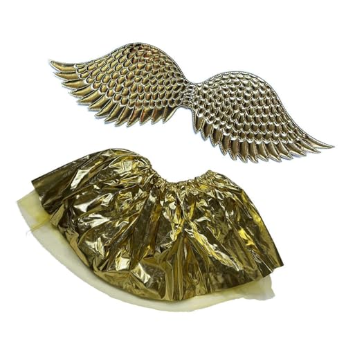 sodeber Halloween-Flügel-Kostüm, metallisch, Cosplay, Flügel und Rock, Halloween-Kostüm, Zubehör für Kinder, Geburtstag, Weihnachten, Cosplay sodeber Halloween-Flügel-Kostüm, metallisch, Cosplay, Flügel und Rock, Halloween-Kostüm, Zubehör für Kinder, Geburtstag, Weihnachten, Cosplay von sodeber