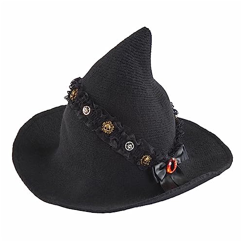 sodeber Halloween Hexenhut Zauberer Wolle für Frauen Hexen Cosplay Party sodeber Halloween Hexenhut Zauberer Wolle für Frauen Hexen Cosplay Party von sodeber
