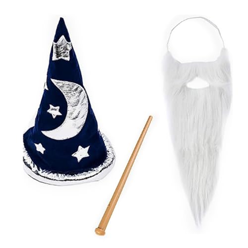 sodeber Halloween-Hexenhut für Erwachsene, Bart-Set für Bühnenauftritte, Festival, Party, Requisiten, Cosplay-Kostüme sodeber Halloween-Hexenhut für Erwachsene, Bart-Set für Bühnenauftritte, Festival, Party, Requisiten, Cosplay-Kostüme von sodeber