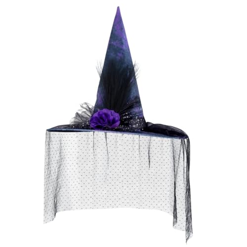 sodeber Halloween-Hexenhut für Kinder und Erwachsene, Party, Cosplay, Kostüm, Requisiten, Zauberer von sodeber