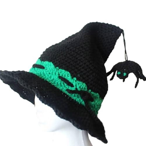 sodeber Hexenhut für Erwachsene, Cosplay, mit Häkel-Design, für Halloween, Haarschmuck, Aufführungen, Karneval, Party sodeber Hexenhut für Erwachsene, Cosplay, mit Häkel-Design, für Halloween, Haarschmuck, Aufführungen, Karneval, Party von sodeber