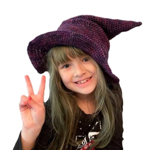 sodeber Hexenhut für Erwachsene, Cosplay, mit Häkel-Design, für Halloween, Haarschmuck, Aufführungen, Karneval, Party sodeber Hexenhut für Erwachsene, Cosplay, mit Häkel-Design, für Halloween, Haarschmuck, Aufführungen, Karneval, Party von sodeber