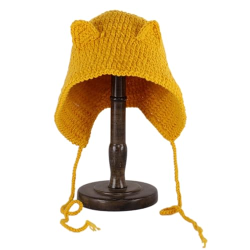 sodeber Hübscher Ohrenhut für Mädchen, Hüte, Freunde, weich, gehäkelt, Kätzchen, Angler, lustig, Ea sodeber Hübscher Ohrenhut für Mädchen, Hüte, Freunde, weich, gehäkelt, Kätzchen, Angler, lustig, Ea von sodeber