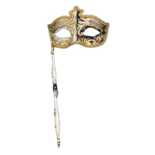 sodeber Karnevalsmaskerade mit Stab, Venezianer, Retro-Musiknote, Karneval, Halloween-Kostüm von sodeber