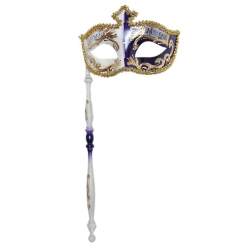 sodeber Karnevalsmaskerade mit Stab, Venezianer, Retro-Musiknote, Karneval, Halloween-Kostüm von sodeber