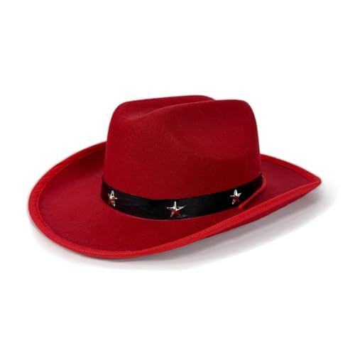 sodeber Kinder Westernhut mit Sternnieten, verstellbarer Riemen, für Kinder von 3–12 Jahren, Outdoor- und Partykleidung von sodeber