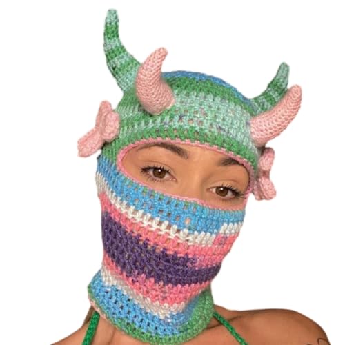 sodeber Lustiges Horn für Teenager, Kostüm, Hüte, Halloween, Pullover, Hut, weich, warm, Halloween von sodeber