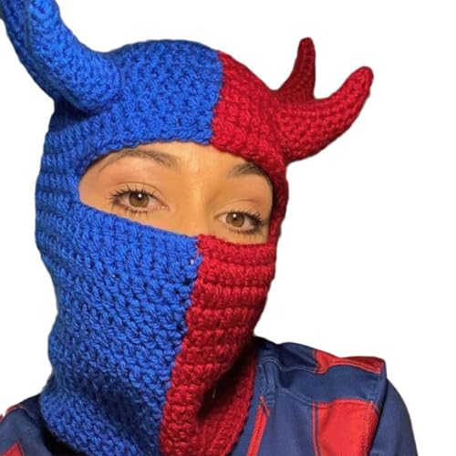 sodeber Lustiges Horn für Teenager, Kostüm, Hüte, Halloween, Pullover, Hut, weich, warm, Halloween von sodeber