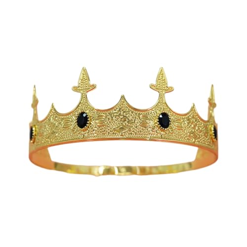 sodeber Metall-Kronen-Stirnband für Herren mit Edelsteinen besetzten Details, Musikfestival und Cosplay-Urlaub von sodeber