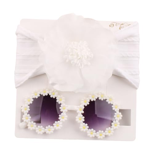 sodeber Nylon-Haarband, 0–3 Jahre, Sonnenbrille mit Blume, Stirnband, Set, schöne Fotografie, Kopfbedeckung, Requisiten für Babys sodeber Nylon-Haarband, 0–3 Jahre, Sonnenbrille mit Blume, Stirnband, Set, schöne Fotografie, Kopfbedeckung, Requisiten für Babys von sodeber