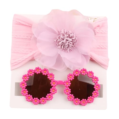 sodeber Nylon-Haarband, 0–3 Jahre, Sonnenbrille mit Blume, Stirnband, Set, schöne Fotografie, Kopfbedeckung, Requisiten für Babys sodeber Nylon-Haarband, 0–3 Jahre, Sonnenbrille mit Blume, Stirnband, Set, schöne Fotografie, Kopfbedeckung, Requisiten für Babys von sodeber