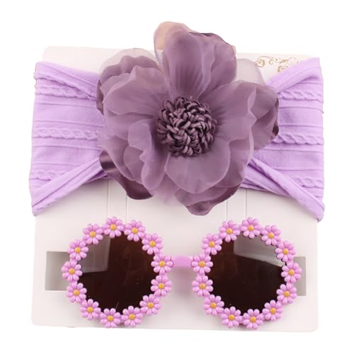sodeber Nylon-Haarband, 0–3 Jahre, Sonnenbrille mit Blume, Stirnband, Set, schöne Fotografie, Kopfbedeckung, Requisiten für Babys sodeber Nylon-Haarband, 0–3 Jahre, Sonnenbrille mit Blume, Stirnband, Set, schöne Fotografie, Kopfbedeckung, Requisiten für Babys von sodeber