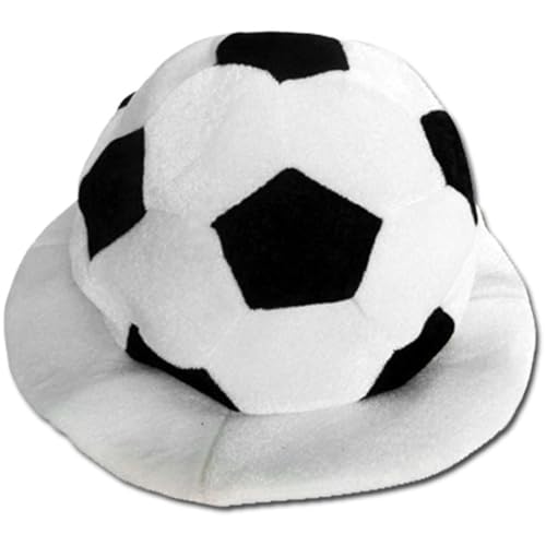 sodeber Plüsch-Fußball-Hut, Kopfbedeckung für Themenpartys, Fans, Karneval, Halloween von sodeber
