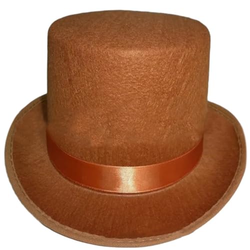 sodeber Rollenspiel-Zauberhut, flache Oberseite, für Erwachsene, runde Bühnenshow, Kopfbedeckung, Maskeraden, großer Mann von sodeber