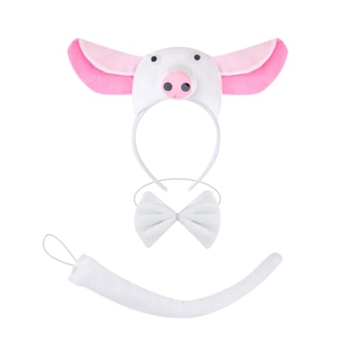 sodeber Schweinekostüm-Set mit Stirnband, Schwanz, Fliege, Handschuh, Rock, Halloween, Rollenspiel, Outfit für Kinder, Jungen, Mädchen sodeber Schweinekostüm-Set mit Stirnband, Schwanz, Fliege, Handschuh, Rock, Halloween, Rollenspiel, Outfit für Kinder, Jungen, Mädchen von sodeber