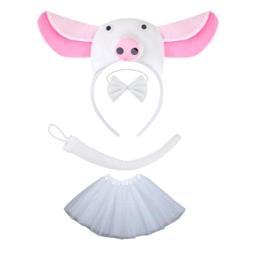 sodeber Schweinekostüm-Set mit Stirnband, Schwanz, Fliege, Handschuh, Rock, Halloween, Rollenspiel, Outfit für Kinder, Jungen, Mädchen sodeber Schweinekostüm-Set mit Stirnband, Schwanz, Fliege, Handschuh, Rock, Halloween, Rollenspiel, Outfit für Kinder, Jungen, Mädchen von sodeber