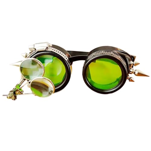 sodeber Steampunks Brille mit Nieten Mittelalter Brille Retro Halloween Cosplay für sodeber Steampunks Brille mit Nieten Mittelalter Brille Retro Halloween Cosplay für von sodeber