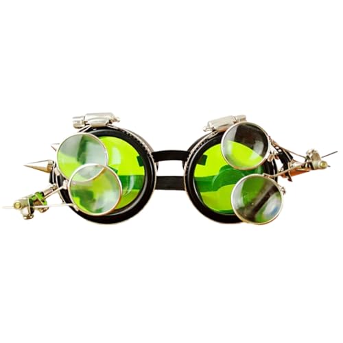 sodeber Steampunks Brille mit Nieten Mittelalter Brille Retro Halloween Cosplay für sodeber Steampunks Brille mit Nieten Mittelalter Brille Retro Halloween Cosplay für von sodeber
