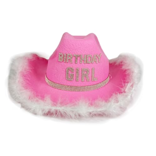 sodeber Strass-Partyhut Geburtstag Mädchen modisch gefiederter Rand Western für von sodeber