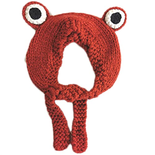 sodeber Strickmütze, Cartoon-Motiv für Frosch, Stirnbänder, Winter, Ohrenklappe, Party, Verkleidung, Foto-Requisiten, weiche, gemütliche Kopfbedeckung für Kinder sodeber Strickmütze, Cartoon-Motiv für Frosch, Stirnbänder, Winter, Ohrenklappe, Party, Verkleidung, Foto-Requisiten, weiche, gemütliche Kopfbedeckung für Kinder von sodeber