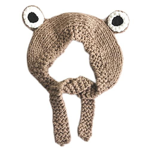 sodeber Strickmütze, Cartoon-Motiv für Frosch, Stirnbänder, Winter, Ohrenklappe, Party, Verkleidung, Foto-Requisiten, weiche, gemütliche Kopfbedeckung für Kinder sodeber Strickmütze, Cartoon-Motiv für Frosch, Stirnbänder, Winter, Ohrenklappe, Party, Verkleidung, Foto-Requisiten, weiche, gemütliche Kopfbedeckung für Kinder von sodeber