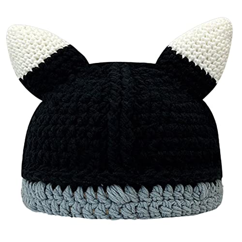 sodeber Strickmützen für Erwachsene, Cartoon-Form, All-Match, Mütze, Wärmer für Cosplay, Winter, Urlaub, Geschenke, Unisex von sodeber