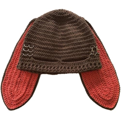sodeber Tägliche Strickmütze, schöne warme Wintermütze, Tierohren-Design, Halloween-Kopfbedeckung für Erwachsene und Teenager von sodeber