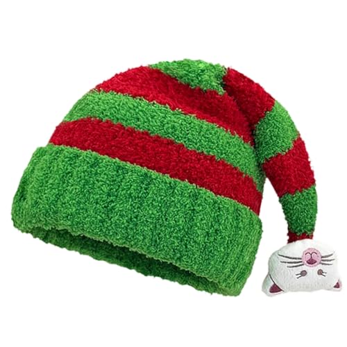 sodeber Unisex Totenkopf Hut für Teenager Mädchen Jungen Festliche Foto Requisiten Gestrickt Weihnachten Streetwear Kostüm von sodeber