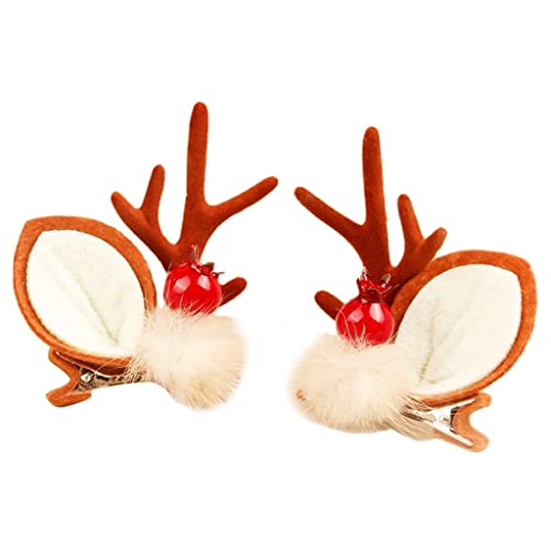 sodeber Weihnachts-Haarspangen, 3D-Geweih, Haarspange, Cosplay, Party, Requisiten, Neujahr, Kostüm, Haarband, Erwachsene, weiblich von sodeber