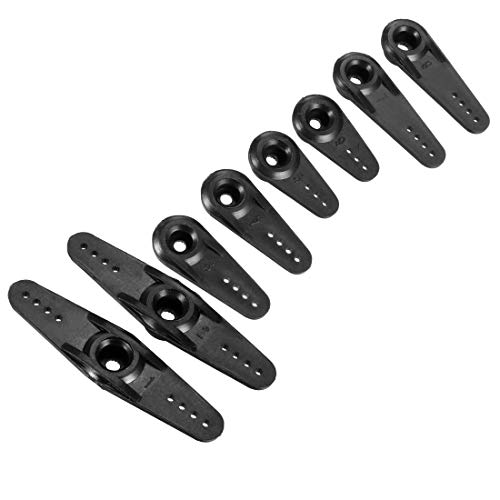 sourcing map 1 Satz Plastik Servo Arm 24T schwarz 3mm Loch einzelner/doppelter Arm für sourcing map 1 Satz Plastik Servo Arm 24T schwarz 3mm Loch einzelner/doppelter Arm für von sourcing map