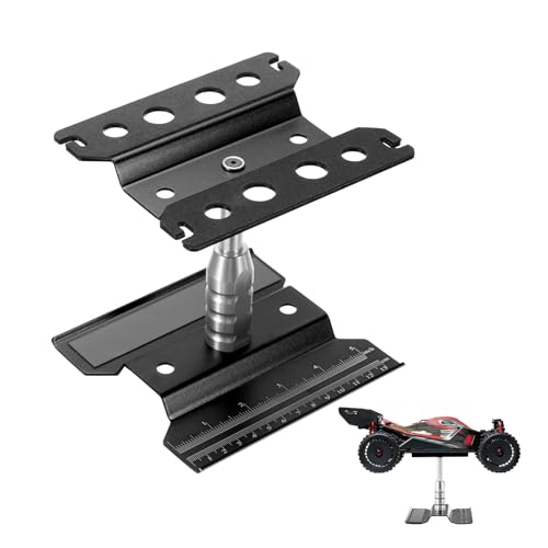 sourcing map 1 Set RC Auto Arbeitsständer Lift Lower Aluminum Repair Workstation 360 Grad Rotation für 1/8 1/10 1/16 Scale RC Car Crawler Truck Fahrzeug (schwarz) von sourcing map
