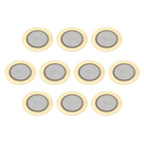 sourcing map 10 Stk. Piezoscheiben Akustisch Tonabnehmer Wandler Elemente Summer Trommel Gitarre 9mm von sourcing map