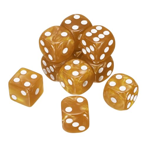 sourcing map 10 Stück 6-seitige, farbige Standardwürfel, Acryl, D6, Mini-Polyedrisches Perlenmuster, Spielwürfel-Set für Tischspiele oder Mathematik-Lernen, Orange/Weiß sourcing map 10 Stück 6-seitige, farbige Standardwürfel, Acryl, D6, Mini-Polyedrisches Perlenmuster, Spielwürfel-Set für Tischspiele oder Mathematik-Lernen, Orange/Weiß von sourcing map