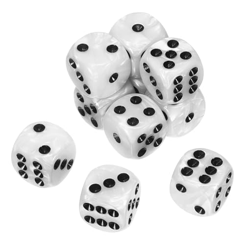 sourcing map 10 Stück 6-seitige, farbige Standardwürfel, Acryl, D6, Mini-Polyedrisches Perlenmuster, Spielwürfel-Set für Tischspiele oder Mathematik-Lernen, Weiß/Schwarz sourcing map 10 Stück 6-seitige, farbige Standardwürfel, Acryl, D6, Mini-Polyedrisches Perlenmuster, Spielwürfel-Set für Tischspiele oder Mathematik-Lernen, Weiß/Schwarz von sourcing map