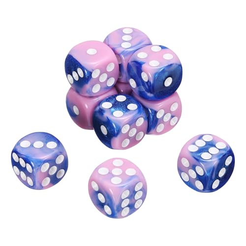 sourcing map 10 Stück 6-seitige Standardwürfel, 2 Farben, 16 mm, Acryl, D6, Mini-Polyedrisches Perlenmuster, Spielwürfel-Set für Tischspiele, Rosa und Blau/Weiß sourcing map 10 Stück 6-seitige Standardwürfel, 2 Farben, 16 mm, Acryl, D6, Mini-Polyedrisches Perlenmuster, Spielwürfel-Set für Tischspiele, Rosa und Blau/Weiß von sourcing map
