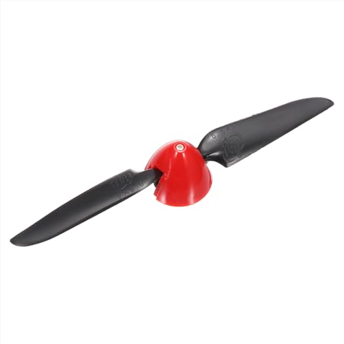 sourcing map 16,5 x 10,2 cm ferngesteuerter Flugzeugpropeller, ferngesteuerter Klapppropeller, Spinner-Größe D 30,5 x H 25 mm, 3,17 mm Motorwellendurchmesser, 2 Flügel, mit Nylon-Kunststoff-Spinner von sourcing map