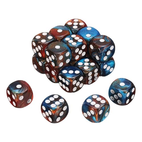 sourcing map 20 Stück 6-seitige Standardwürfel, 2 Farben, 16 mm, Acryl, D6, Mini-Polyedrisches Perlenmuster, Spielwürfel-Set für Tischspiele, Gelb und Blau/Weiß sourcing map 20 Stück 6-seitige Standardwürfel, 2 Farben, 16 mm, Acryl, D6, Mini-Polyedrisches Perlenmuster, Spielwürfel-Set für Tischspiele, Gelb und Blau/Weiß von sourcing map