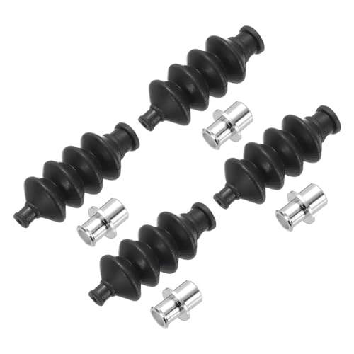 sourcing map 4 Sets 32 mm wasserdichte Schubstange Gummidichtung Faltenbalg mit Aluminiumhalterung für ferngesteuertes Boot, bürstenloses Elektroboot, Auto von sourcing map