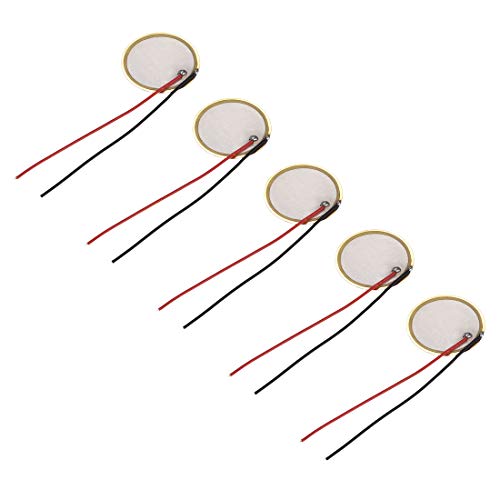 sourcing map 5 STK. Piezoscheiben Akustisch Tonabnehmer Wandler Elemente Summer Trommel Gitarre 21mm von sourcing map
