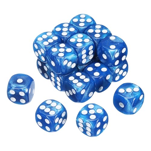 sourcing map 6-seitige, farbige Standardwürfel, Acryl, D6, Mini-Polyedrisches Perlenmuster, Spielwürfel-Set für Tischspiele oder Mathematik-Lernen, Blau/Weiß, 20 Stück sourcing map 6-seitige, farbige Standardwürfel, Acryl, D6, Mini-Polyedrisches Perlenmuster, Spielwürfel-Set für Tischspiele oder Mathematik-Lernen, Blau/Weiß, 20 Stück von sourcing map