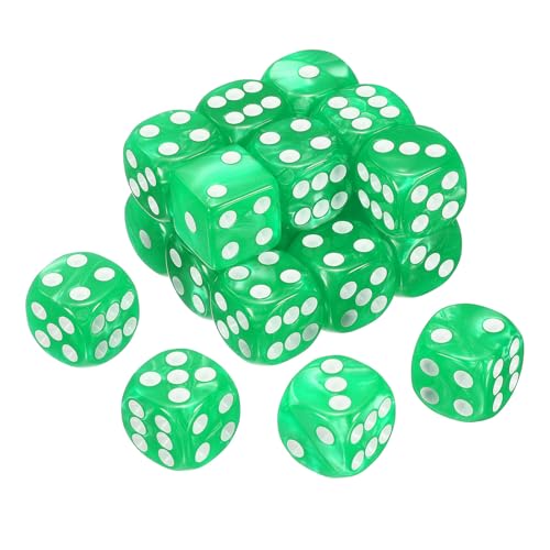 sourcing map 6-seitige, farbige Standardwürfel, Acryl, D6, Mini-Polyedrisches Perlenmuster, Spielwürfel-Set für Tischspiele oder Mathematik-Lernen, Hellgrün/Weiß, 20 Stück sourcing map 6-seitige, farbige Standardwürfel, Acryl, D6, Mini-Polyedrisches Perlenmuster, Spielwürfel-Set für Tischspiele oder Mathematik-Lernen, Hellgrün/Weiß, 20 Stück von sourcing map