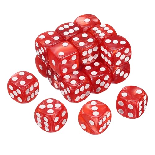 sourcing map 6-seitige, farbige Standardwürfel, Acryl, D6, Mini-Polyedrisches Perlenmuster, Spielwürfel-Set für Tischspiele oder Mathematik-Lernen, Rot/Weiß, 20 Stück sourcing map 6-seitige, farbige Standardwürfel, Acryl, D6, Mini-Polyedrisches Perlenmuster, Spielwürfel-Set für Tischspiele oder Mathematik-Lernen, Rot/Weiß, 20 Stück von sourcing map