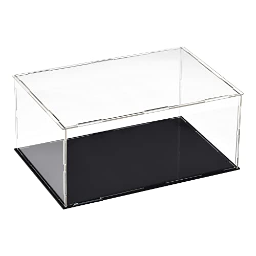 sourcing map Acryl Klar Vitrine Box Staubdichter Schutz Sammlerstück Acrylkasten Schaukasten Modell Display case Action-Figuren Showcase Ausstellungsbox 30x20x15cm von sourcing map