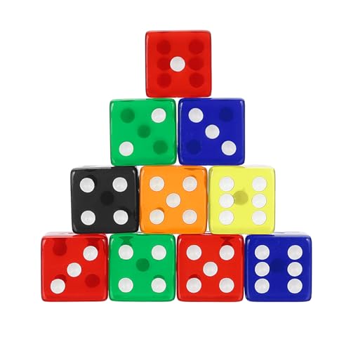 sourcing map Acryl-Würfel, 19 mm, durchscheinend, D6-Würfel, 6-seitig, quadratisch, abgerundete Kanten, für Brettspiele, Geburtstage, Mottopartys, Partyzubehör (Blau/Rot/Orange/Gelb/Grün/Schwarz) sourcing map Acryl-Würfel, 19 mm, durchscheinend, D6-Würfel, 6-seitig, quadratisch, abgerundete Kanten, für Brettspiele, Geburtstage, Mottopartys, Partyzubehör (Blau/Rot/Orange/Gelb/Grün/Schwarz) von sourcing map