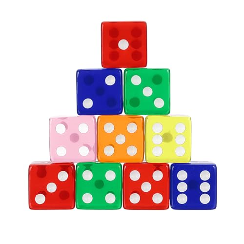 sourcing map Acryl-Würfel, 19 mm, durchscheinend, D6-Würfel, 6-seitig, quadratisch, abgerundete Kanten, für Brettspiele, Geburtstage, Mottopartys, Partyzubehör (Blau/Rot/Orange/Gelb/Hellrosa/Grün) sourcing map Acryl-Würfel, 19 mm, durchscheinend, D6-Würfel, 6-seitig, quadratisch, abgerundete Kanten, für Brettspiele, Geburtstage, Mottopartys, Partyzubehör (Blau/Rot/Orange/Gelb/Hellrosa/Grün) von sourcing map