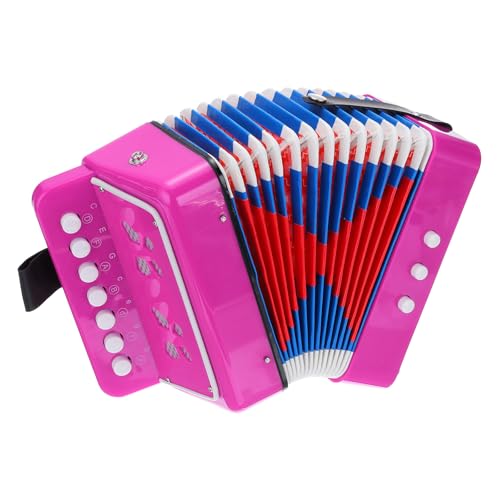 sourcing map Akkordeon 10 Tasten Knopf Akkordeon Mini Musikinstrument Geschenke für Erwachsene Anfänger Pädagogisch Rose Rot sourcing map Akkordeon 10 Tasten Knopf Akkordeon Mini Musikinstrument Geschenke für Erwachsene Anfänger Pädagogisch Rose Rot von sourcing map