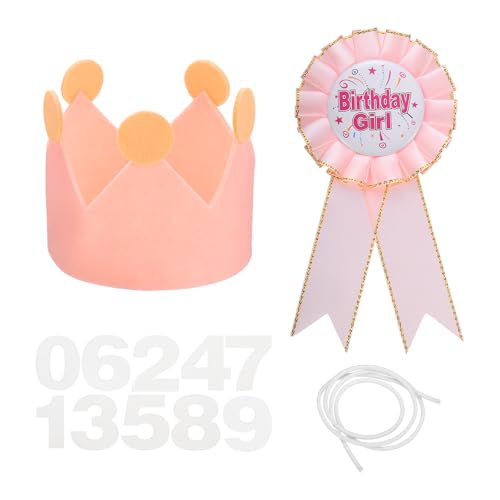 sourcing map Geburtstag Krone Party Set für Mädchen, Band Brosche Pin & Filzkrone Hut mit 0-9 Zahlen für Themenparty Dress-Up Dekoration Foto Requisiten Geburtstage Feier, Hellrosa sourcing map Geburtstag Krone Party Set für Mädchen, Band Brosche Pin & Filzkrone Hut mit 0-9 Zahlen für Themenparty Dress-Up Dekoration Foto Requisiten Geburtstage Feier, Hellrosa von sourcing map