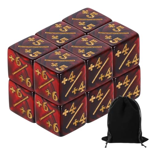 sourcing map Magische Würfelzähler, D6-Lebensmarken-Würfel-Set aus Acryl, mit Würfelbeutel für Standardkarten, Gaming-Zubehör, Rot und Schwarz, 12 Stück sourcing map Magische Würfelzähler, D6-Lebensmarken-Würfel-Set aus Acryl, mit Würfelbeutel für Standardkarten, Gaming-Zubehör, Rot und Schwarz, 12 Stück von sourcing map